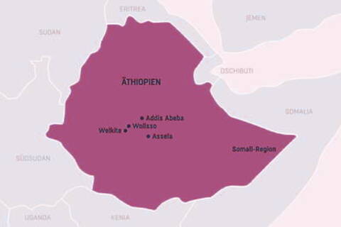 Map of Ethiopia Map of Ethiopia