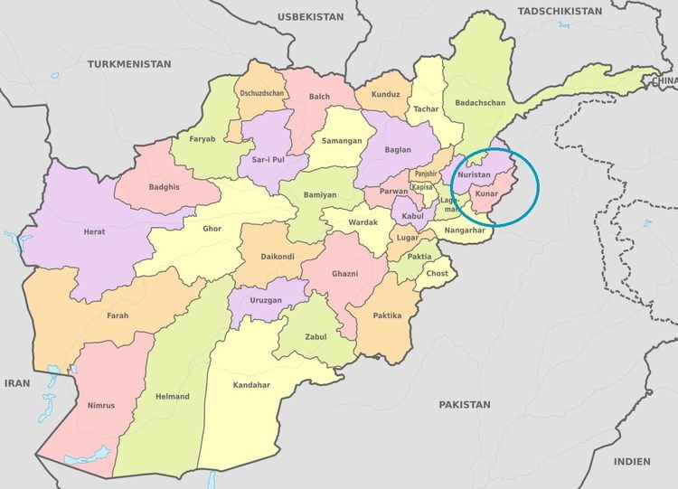 Map Afghanistan - Province of Kunar Map Afghanistan - Province of Kunar